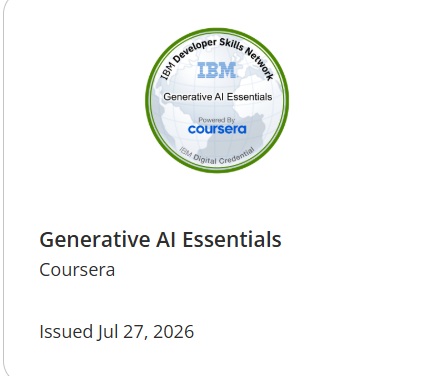 Generative AI Essentials badge